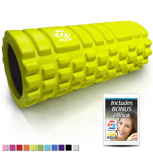 321 STRONG Foam Roller - Medium Density Deep Tissue Massager for Muscle Massage and Myofascial Trigger Point Release, with 4K eBook