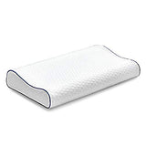 Molblly Memory Foam Pillow, Iyee Nature Adjustable Bed Queen Pillows for Sleeping, CertiPUR-US Approved, Adjustable Height Neck Cervical Pillow for Side/Back/Stomach Sleepers