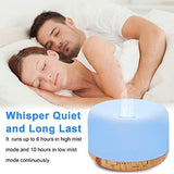 COSSCCI Aromatherapy Essential Oil Diffuser Humidifier, 500ML Ultrasonic Cool Air Mist Humidifier with Remote Control, Auto Shut-Off, Timers Setting for Baby Bedroom Home Office Large Room