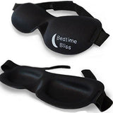 Sleep Mask by Bedtime Bliss - Contoured & Comfortable With Moldex Ear Plug Set. Includes Carry Pouch for Eye Mask and Ear Plugs - Great for Travel, Shift Work & Meditation (Black)