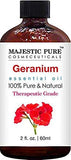 Majestic Pure Geranium (Pelargonium Asperum) Essential Oil Therapeutic Grade, 2 fl.Oz