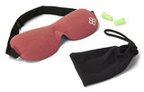 Sleep Mask by Bedtime Bliss - Contoured & Comfortable With Moldex Ear Plug Set. Includes Carry Pouch for Eye Mask and Ear Plugs - Great for Travel, Shift Work & Meditation (Black)