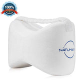 NATUMAX Knee Pillow for Side Sleepers - Sciatica Pain Relief - Back Pain, Leg Pain, Pregnancy, Hip and Joint Pain Memory Foam Leg Pillow + Free Sleep Mask and Ear Plugs