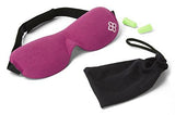 Sleep Mask by Bedtime Bliss - Contoured & Comfortable With Moldex Ear Plug Set. Includes Carry Pouch for Eye Mask and Ear Plugs - Great for Travel, Shift Work & Meditation (Black)