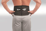 Mueller 64179 Adjustable Back Brace with Removable Pad Fits Waist Size Plus (28"-50" waist), Black