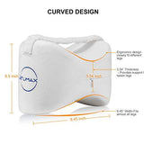 NATUMAX Knee Pillow for Side Sleepers - Sciatica Pain Relief - Back Pain, Leg Pain, Pregnancy, Hip and Joint Pain Memory Foam Leg Pillow + Free Sleep Mask and Ear Plugs