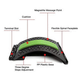 Lower Back Stretcher with Magnetic Acupressure Points Multi-Level Back Massager Lumbar for Pain Relief Chronic Herniated Disc Sciatica Scoliosis Spinal Back Stretcher for Relieve Back Pain