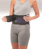 Mueller 64179 Adjustable Back Brace with Removable Pad Fits Waist Size Plus (28"-50" waist), Black