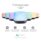 ASAKUKI 500ml Premium, Essential Oil Diffuser, 5 in 1 Ultrasonic Aromatherapy Fragrant Oil Vaporizer Humidifier, Timer and Auto-Off Safety Switch, 7 LED Light Colors