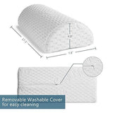 ComfiLife Bolster Pillow for Legs, Knees, Lower Back - 100% Memory Foam Half Moon Pillow - Semi Roll Pillow for Lower Back Pain Relief - Great as Under Knee Pillow, Leg Rest Pillow, Lumbar Pillow
