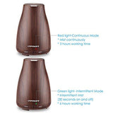 URPOWER 2nd Version Essential Oil Diffuser Aroma Essential Oil Cool Mist Humidifier with Adjustable Mist Mode,Waterless Auto Shut-Off and 7 Color LED Lights Changing for Home (White)