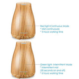 URPOWER 2nd Version Essential Oil Diffuser Aroma Essential Oil Cool Mist Humidifier with Adjustable Mist Mode,Waterless Auto Shut-Off and 7 Color LED Lights Changing for Home (White)