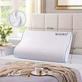 Wonwo Memory Foam Pillow, Contour Neck Cervical Pillows for Neck Pain, Back, Stomach, Side Sleepers, CertiPUR-US Bed Pillow for Sleeping