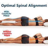 ComfiLife Bolster Pillow for Legs, Knees, Lower Back - 100% Memory Foam Half Moon Pillow - Semi Roll Pillow for Lower Back Pain Relief - Great as Under Knee Pillow, Leg Rest Pillow, Lumbar Pillow
