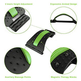 Elevtab Back Stretching Device - 14 Massage Points and 3 Adjustable Height Settings - Lower and Upper Back Pain Relief Relax Mate Spine Pain Relief Chiropractic(Black)