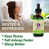 Natural Sleep Aid for Adults - Liquid Melatonin - Sleep Better, Deeper, Longer - Potent Herbal Supplement - Aids Sleeping, Provides Anxiety and Stress Relief - With Chamomile, L-Theanine - 48 Servings