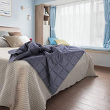 Isilila Glass Weighted Blanket 36" x 48" 5 lbs - Heavy Blanket 100% Cotton Material Provide Comfortable Sleep Quality for Kids (Gray, 36"x48", 5 lbs)