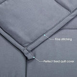 Isilila Glass Weighted Blanket 36" x 48" 5 lbs - Heavy Blanket 100% Cotton Material Provide Comfortable Sleep Quality for Kids (Gray, 36"x48", 5 lbs)