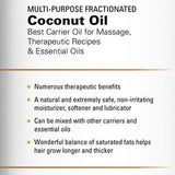 Majestic Pure Fractionated Coconut Oil, For Aromatherapy Relaxing Massage, Carrier Oil for Diluting Essential Oils, Hair & Skin Care Benefits, Moisturizer & Softener - 16 Ounces