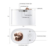 Mubarek MistAire Vaporizer Cool Mist Humidifier - Premium Humidifying Unit with 1L Water Tank - Whisper-Quiet Operation, Automatic Shut-Off and Night Light Function - Lasts Up to 12 Hours