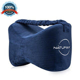 NATUMAX Knee Pillow for Side Sleepers - Sciatica Pain Relief - Back Pain, Leg Pain, Pregnancy, Hip and Joint Pain Memory Foam Leg Pillow + Free Sleep Mask and Ear Plugs