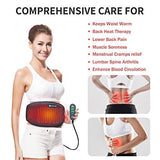 Comfier Heating Pad for Back Pain - Heat Belly Wrap Belt with Vibration Massage, Fast Heating Pads with Auto Shut Off, for Lumbar, Abdominal, Leg Cramps Arthritic Pain Relief