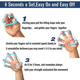 Hand Grip Strengthener, Finger Exerciser, Grip Strength Trainer (6 PCS)*New Material*Forearm Grip Workout, Finger Stretcher, Relieve Wrist Pain, Carpal Tunnel, Trigger Finger, Mallet Finger and More.