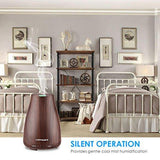 URPOWER 2nd Version Essential Oil Diffuser Aroma Essential Oil Cool Mist Humidifier with Adjustable Mist Mode,Waterless Auto Shut-Off and 7 Color LED Lights Changing for Home (White)