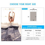 Isilila Glass Weighted Blanket 36" x 48" 5 lbs - Heavy Blanket 100% Cotton Material Provide Comfortable Sleep Quality for Kids (Gray, 36"x48", 5 lbs)