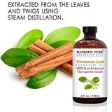 Majestic Pure Cinnamon Essential Oil - Pure and Natural, Therapeutic Grade Cinnamon Oil - 4 fl oz