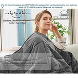 Weighted Idea Adult Weighted Blanket 15 lbs Queen Size (60''x80'', 100% Natural Cotton, Grey)