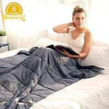 Isilila Glass Weighted Blanket 36" x 48" 5 lbs - Heavy Blanket 100% Cotton Material Provide Comfortable Sleep Quality for Kids (Gray, 36"x48", 5 lbs)
