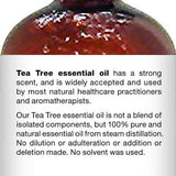 MAJESTIC PURE Tea Tree Oil - Pure and Natural Therapeutic Grade Tea Tree Essential Oil - Melaleuca Alternifolia - 4 fl oz