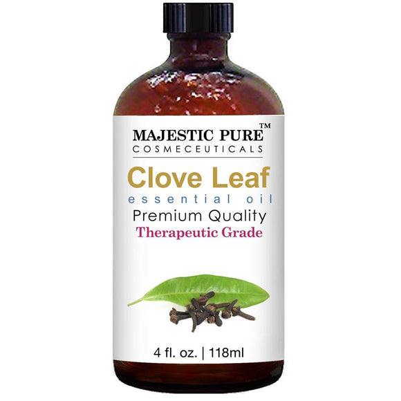 Majestic Pure Clove Essential Oil- Pure and Natural, Therapeutic Grade Clove Oil - 4 Ounces