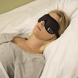 Sleep Mask by Bedtime Bliss - Contoured & Comfortable With Moldex Ear Plug Set. Includes Carry Pouch for Eye Mask and Ear Plugs - Great for Travel, Shift Work & Meditation (Black)