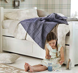 Isilila Glass Weighted Blanket 36" x 48" 5 lbs - Heavy Blanket 100% Cotton Material Provide Comfortable Sleep Quality for Kids (Gray, 36"x48", 5 lbs)