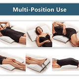 ComfiLife Lumbar Support Pillow for Sleeping Memory Foam Pillow for Back Pain Relief – Side, Back and Stomach Sleepers– Triangle Wedge Bolster Pillow – Bed Rest Pillow (White, Standard)