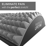 American Lifetime Lower Back Stretcher - Massage for Chronic Lumbar Pain Relief Treatment - Helps with Spinal Stenosis Sciatica Herniated Disc and Neck Muscle Pain - 1 Year Warranty - Grey