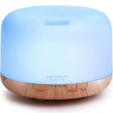 ASAKUKI 500ml Premium, Essential Oil Diffuser, 5 in 1 Ultrasonic Aromatherapy Fragrant Oil Vaporizer Humidifier, Timer and Auto-Off Safety Switch, 7 LED Light Colors