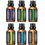 URPOWER Essential Oils, Upgraded 6 Aromatherapy Essential Oil Diffuser Essential Oils 100% Pure Lavender, Peppermint, Sweet Orange, Eucalyptus, Tea Tree, Lemongrass Essential Oil Gift Set 10ml/each