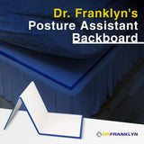 Dr. Franklyn's Posture Assistant Backboard 24x19x1 - Compact Portable Bunkie Board - Promotes Sleep & Spinal Aid for Beds & Mattresses