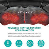 Shiatsu Neck and Back Massager with Soothing Heat, Nekteck Electric Deep Tissue 3D Kneading Massage Pillow for Shoulder, Leg, Body Muscle Pain Relief, Home, Office, and Car Use