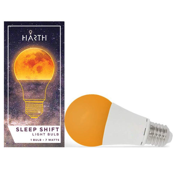 Sleep-Shift Sleep Ready Light. Sleep Better, Naturally! 7 watt LED Amber Bulb. Supports Healthy Sleep Patterns, Promotes Natural Melatonin Production with Ambient Low Blue Night Light.