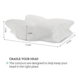 Coisum Back Sleeper Cervical Pillow - Memory Foam Pillow for Neck and Shoulder Pain Relief - Orthopedic Contour Ergonomic Pillow for Neck Support with Breathable Cover