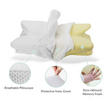 Coisum Back Sleeper Cervical Pillow - Memory Foam Pillow for Neck and Shoulder Pain Relief - Orthopedic Contour Ergonomic Pillow for Neck Support with Breathable Cover