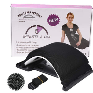 Multi-Level Back Stretching Device,Back Massager Lumbar Support Stretcher Spinal Pain Relieve Back Pain Muscle Pain Relief