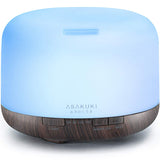 ASAKUKI 500ml Premium, Essential Oil Diffuser, 5 in 1 Ultrasonic Aromatherapy Fragrant Oil Vaporizer Humidifier, Timer and Auto-Off Safety Switch, 7 LED Light Colors