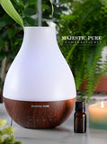 MAJESTIC PURE Essential Oil Diffuser - Advanced Aroma Diffuser with Strong Mist Output - Best Ultrasonic, Wider Area, Cool Mist Humidifier, Longer Run Times, BPA Safe and Automatic Safety Features