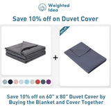 Weighted Idea Adult Weighted Blanket 15 lbs Queen Size (60''x80'', 100% Natural Cotton, Grey)