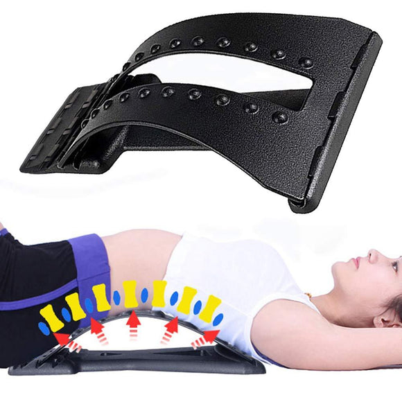 Magic Back Stretcher Lumbar Support Device - Back Pain Relief - 4 Adjustable Settings for Back Stretcher Device